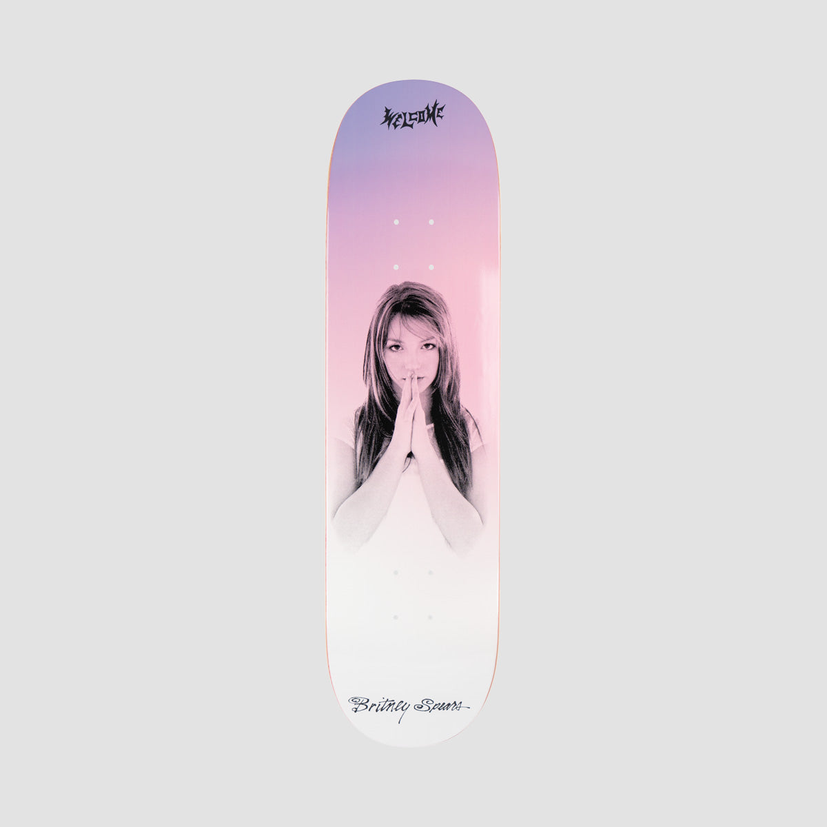 Welcome X Britney Sprears Believe Skateboard Deck Pearl Fade - 8.5"