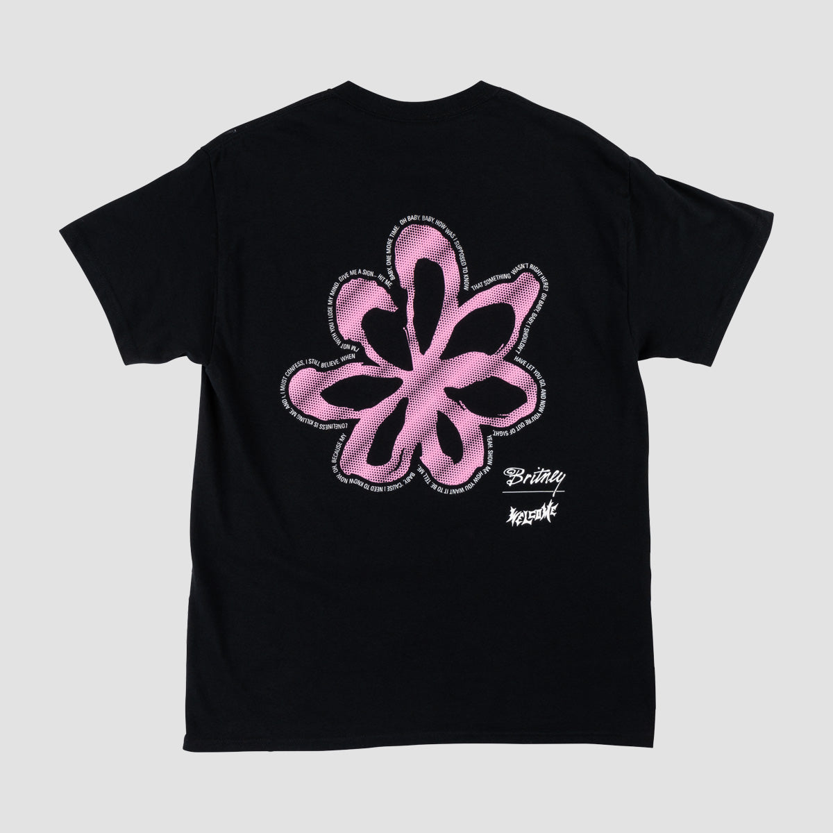 Welcome X Britney Sprears Flower T-Shirt Black