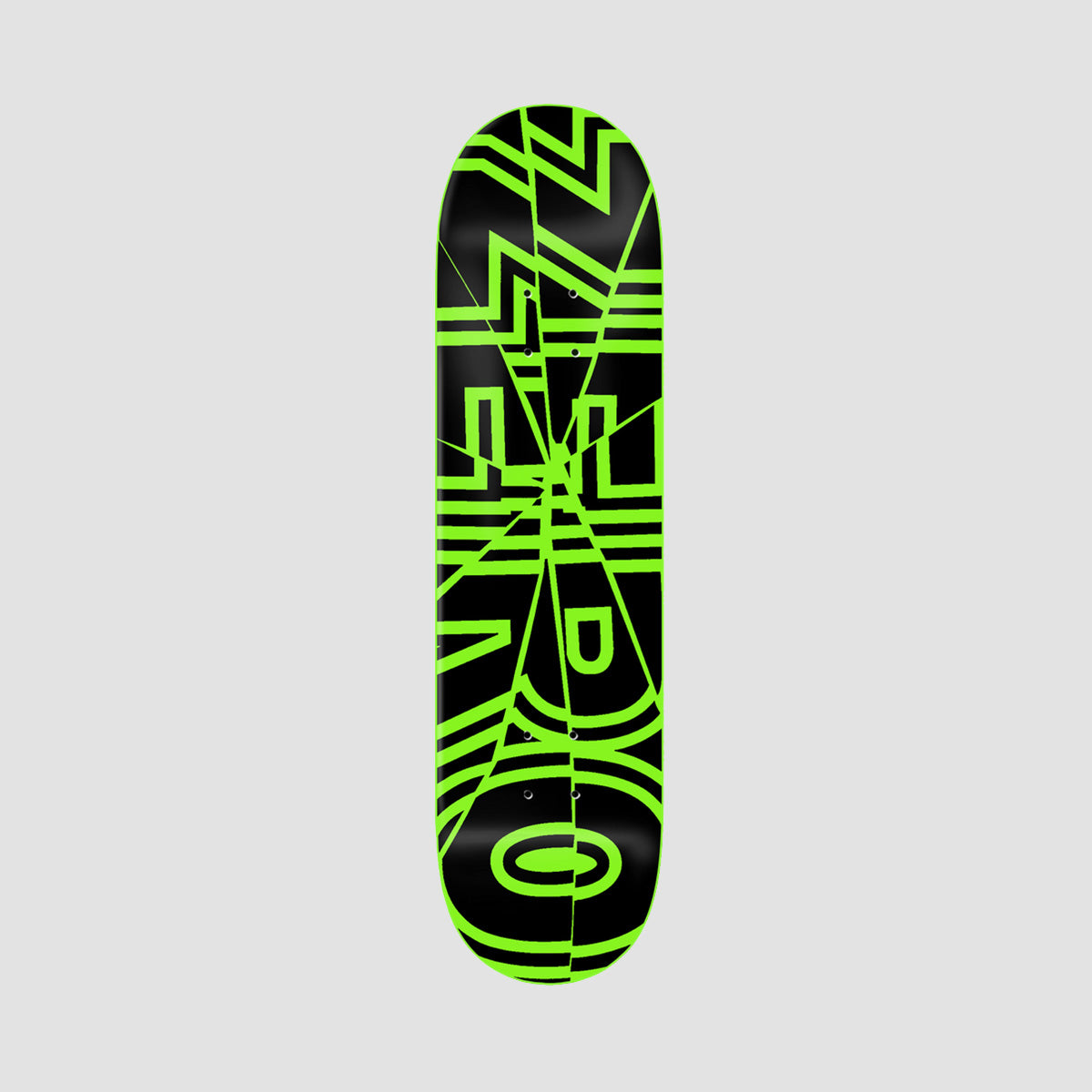 Zero Shattered Bold Skateboard Deck Dipped Neon Green - 8.5"