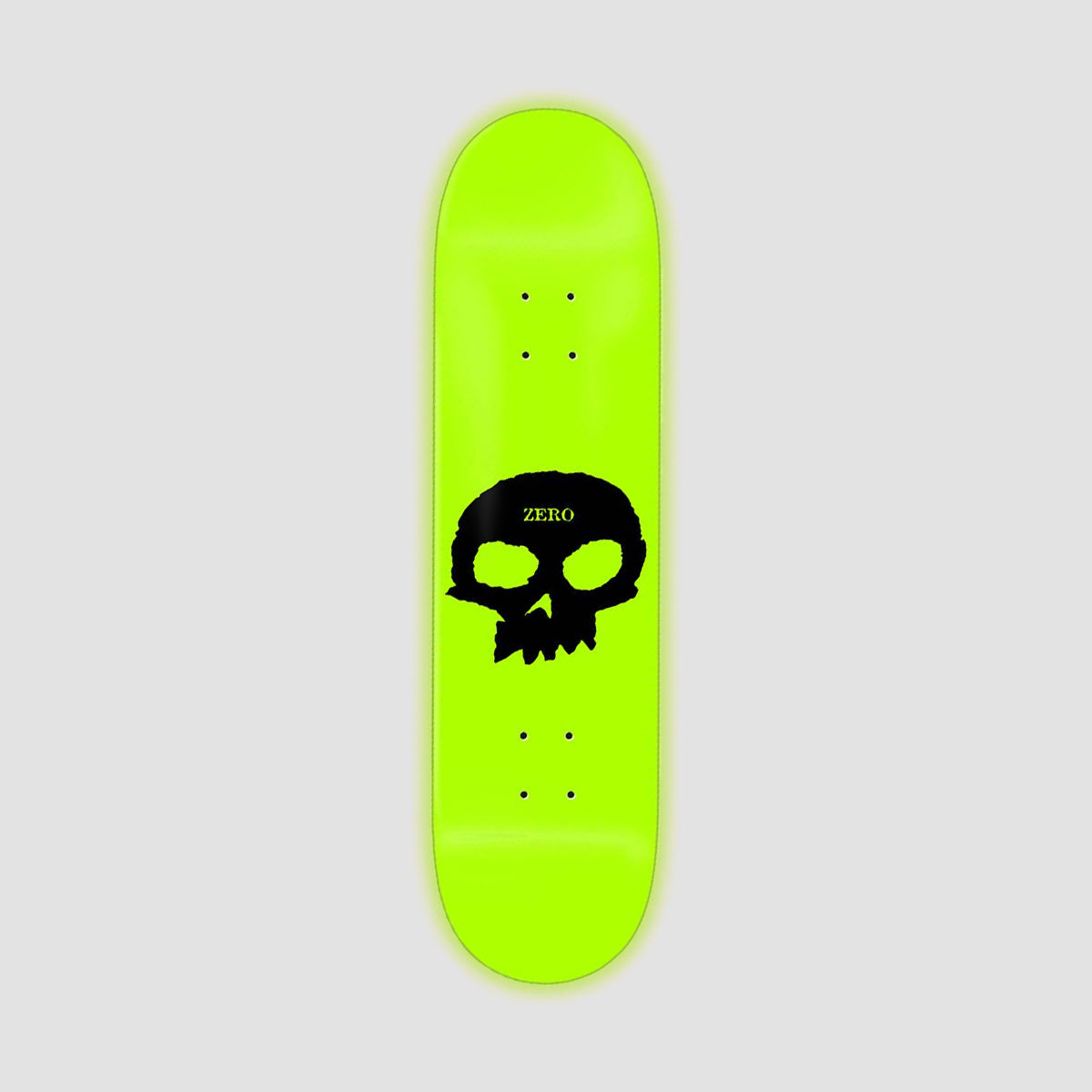 Zero Single Skull Skateboard Deck Glow In The Dark - 8.5"