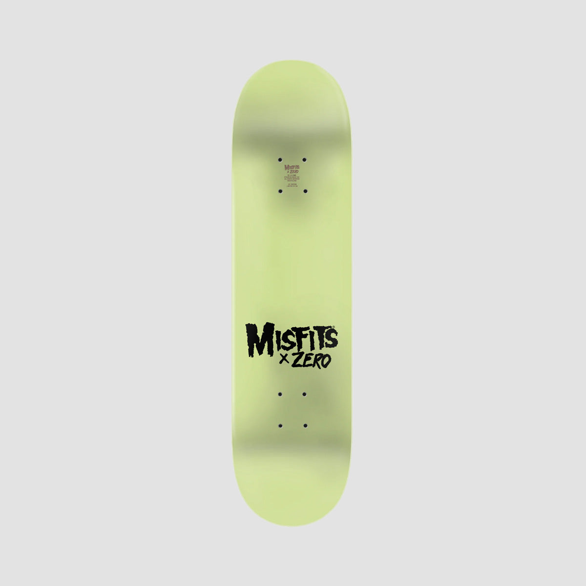 Zero X Misfits Fiend Skull Skateboard Deck GITD Dip - 8.5"