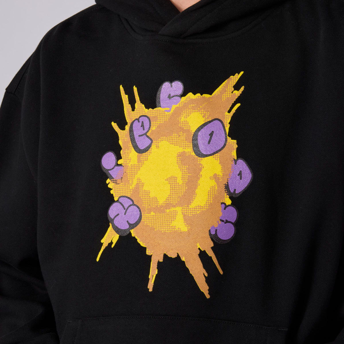 Zipcode Explosion Pullover Hoodie Black