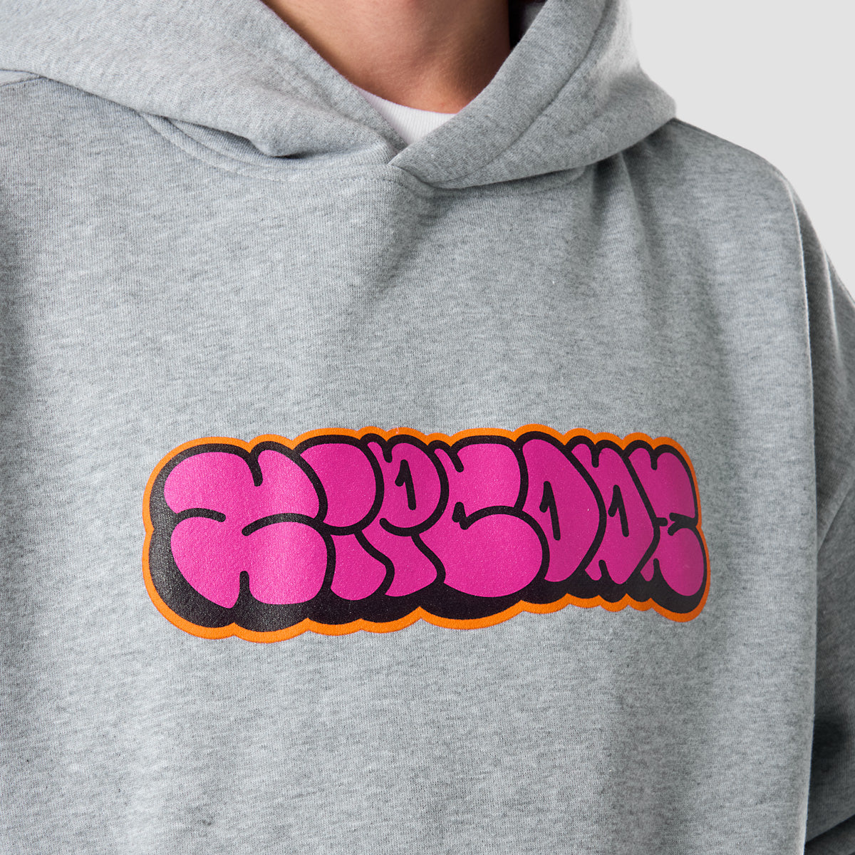 Zipcode Throw Up Pullover Hoodies Heather Grey