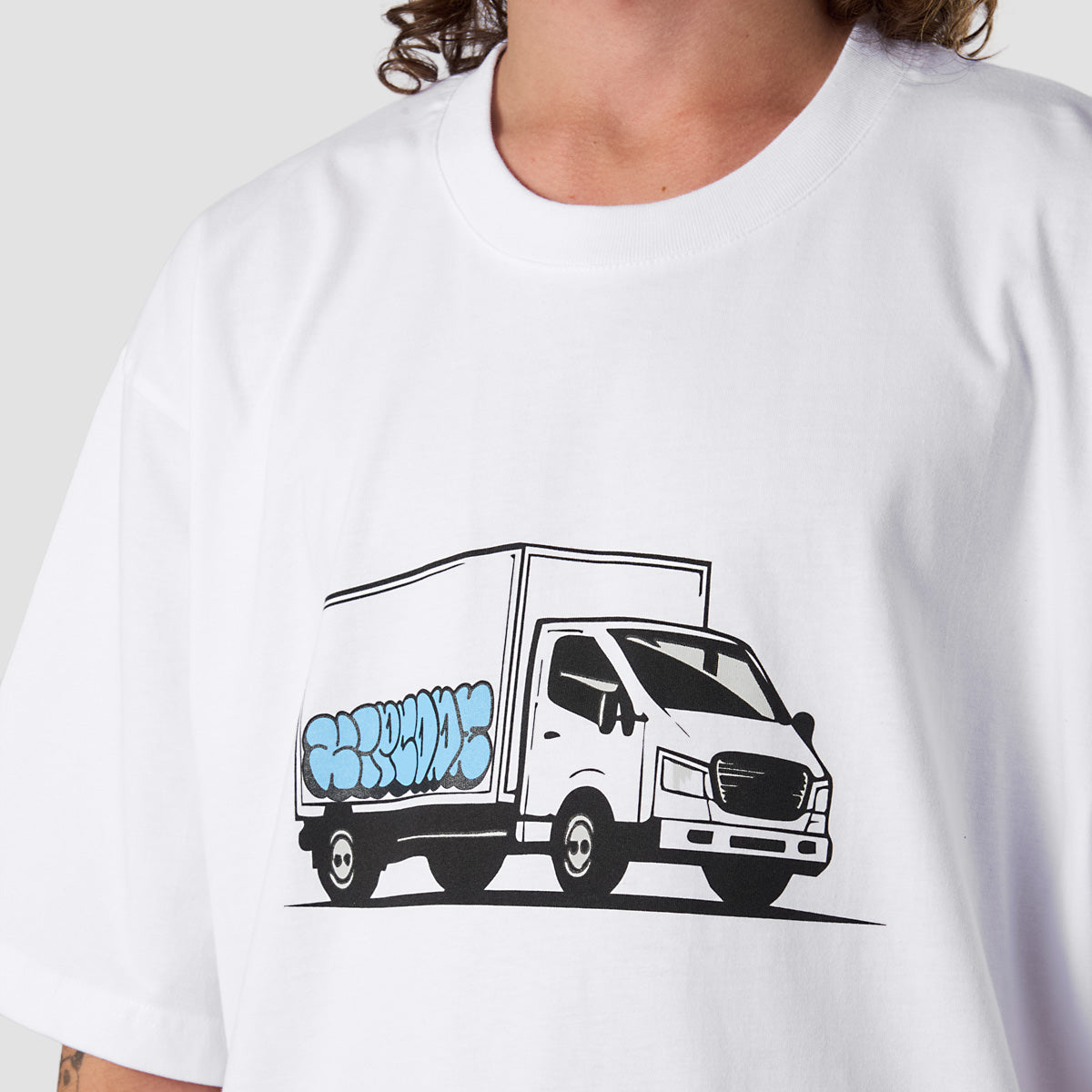Zipcode Truck Oversized T-Shirt White