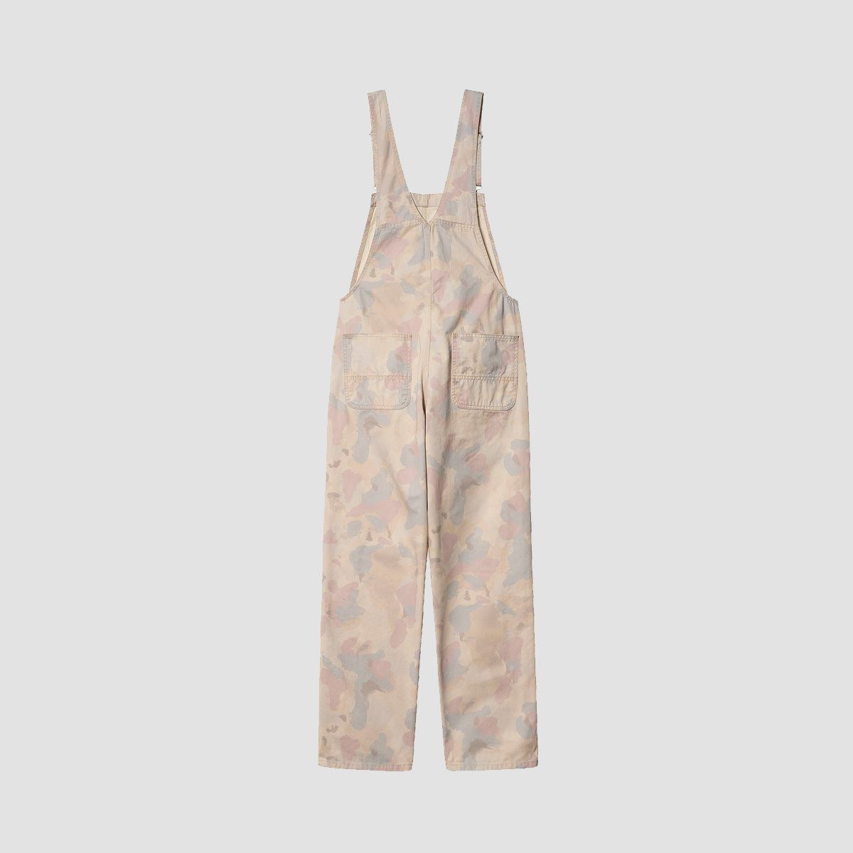 Carhartt WIP Bib Overall Straight Camo Tide/Pale Quartz Stone Washed - Womens