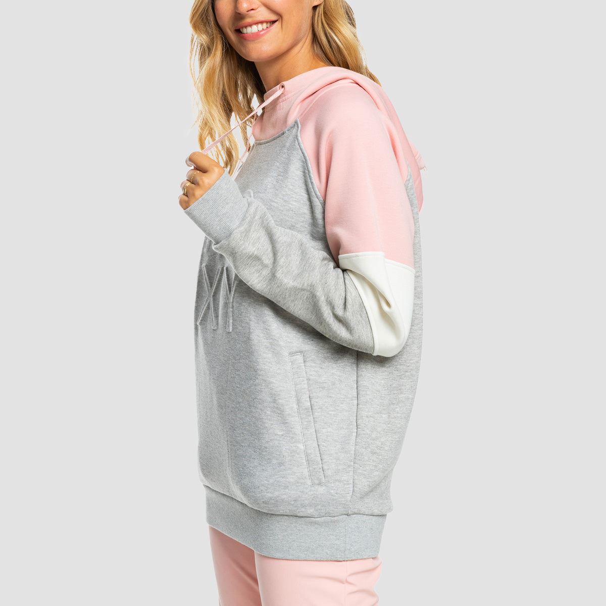 Roxy Liberty Pullover Hoodie Heather Grey - Womens