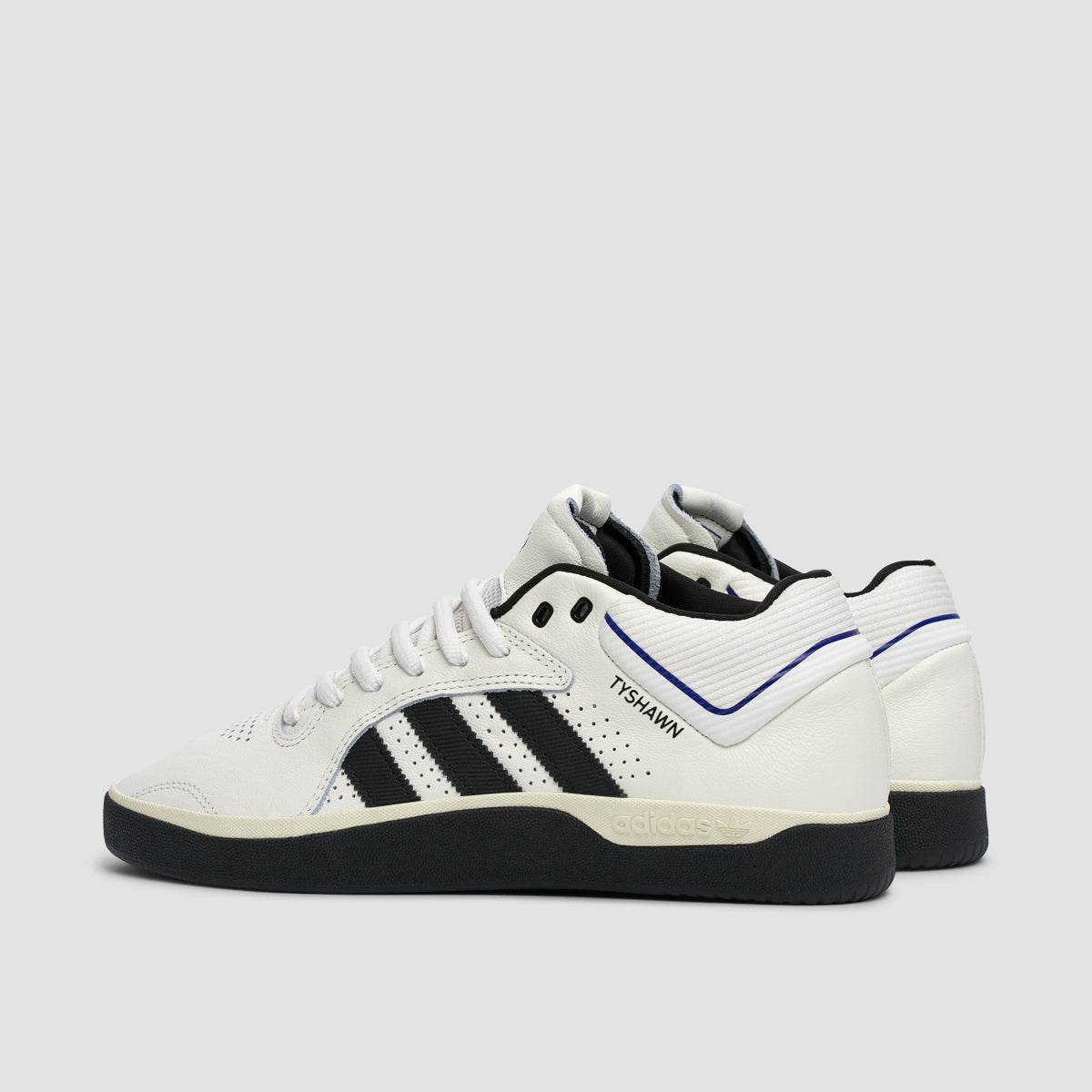 adidas Tyshawn Shoes - Cloud White/Core Black/Purple