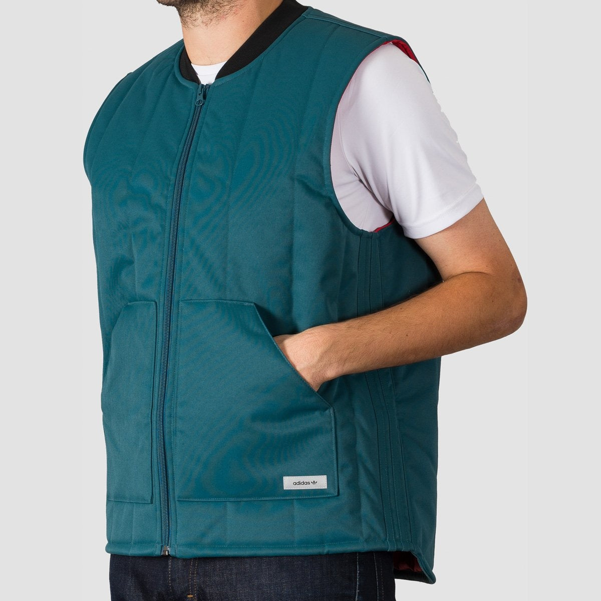 adidas Workwear Vest Snow Jacket Viridian/Power Red/Noble Indigo S18 - Snowboard