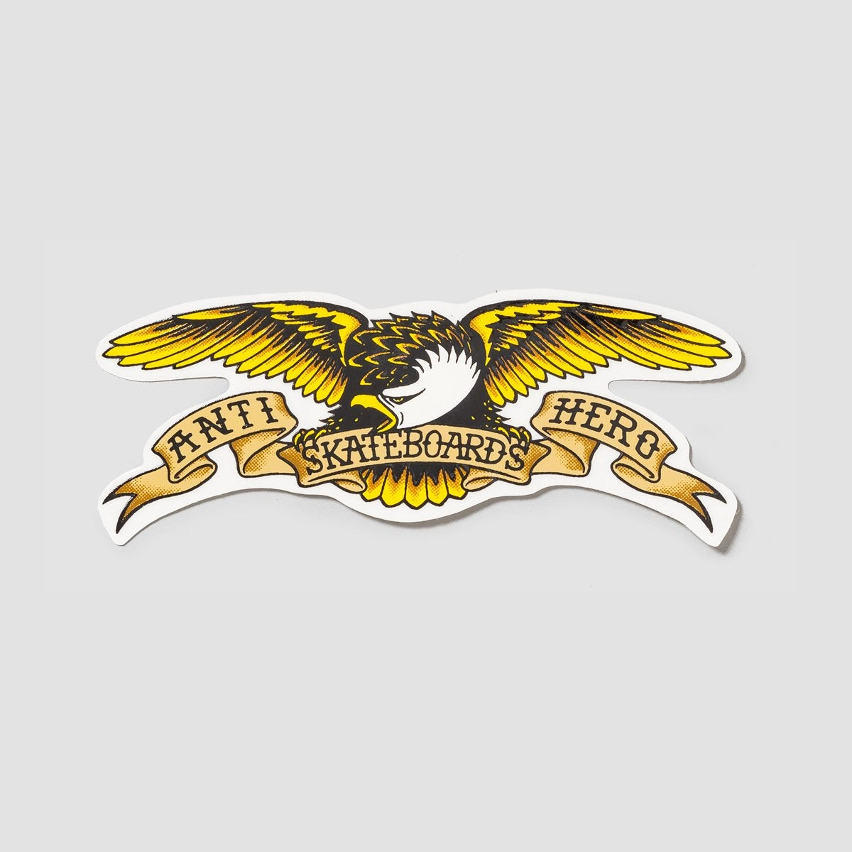 Antihero Eagle Sticker Black/Yellow 125mm x45mm - Skateboard