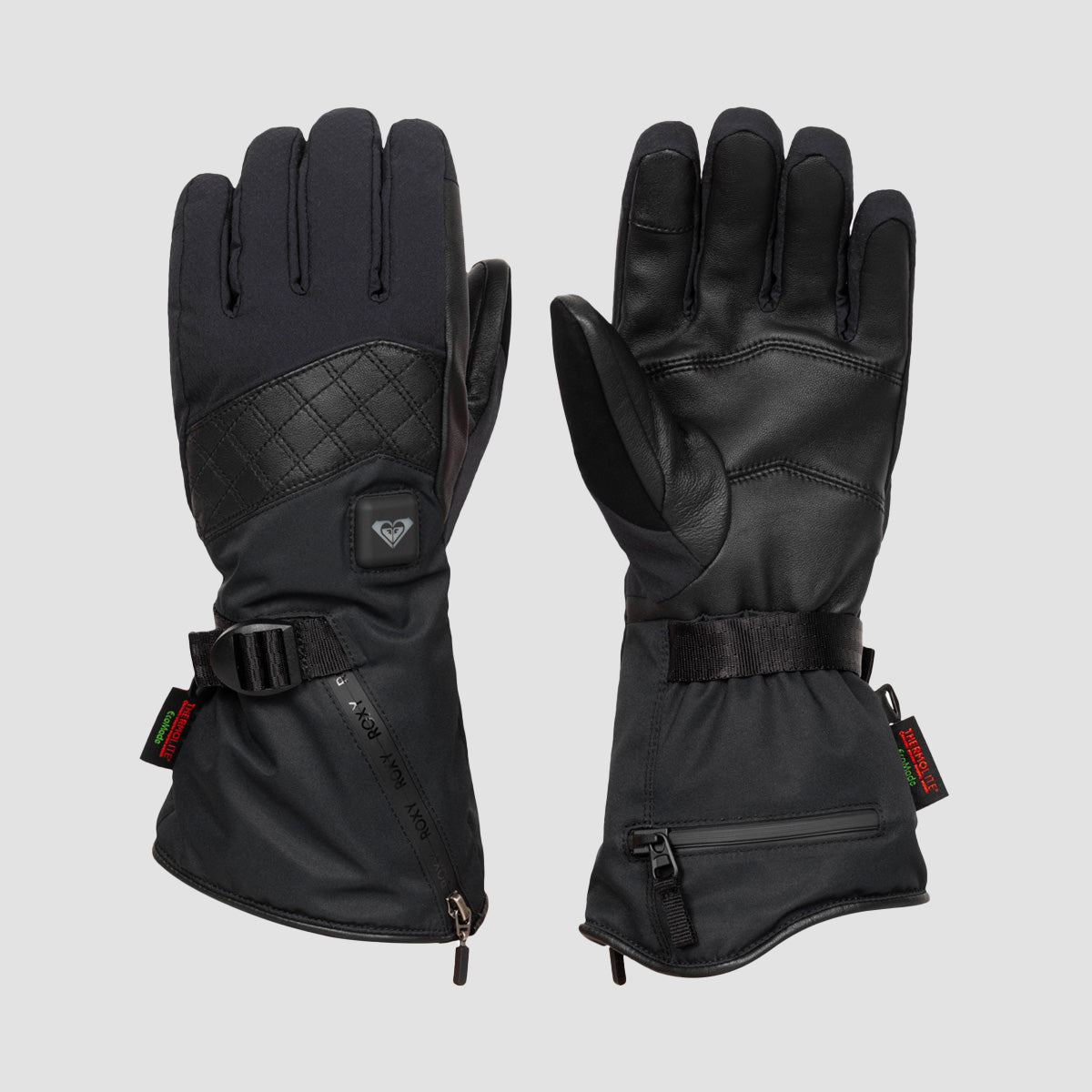 Roxy Sierra Warmlink Snow Gloves True Black - Womens