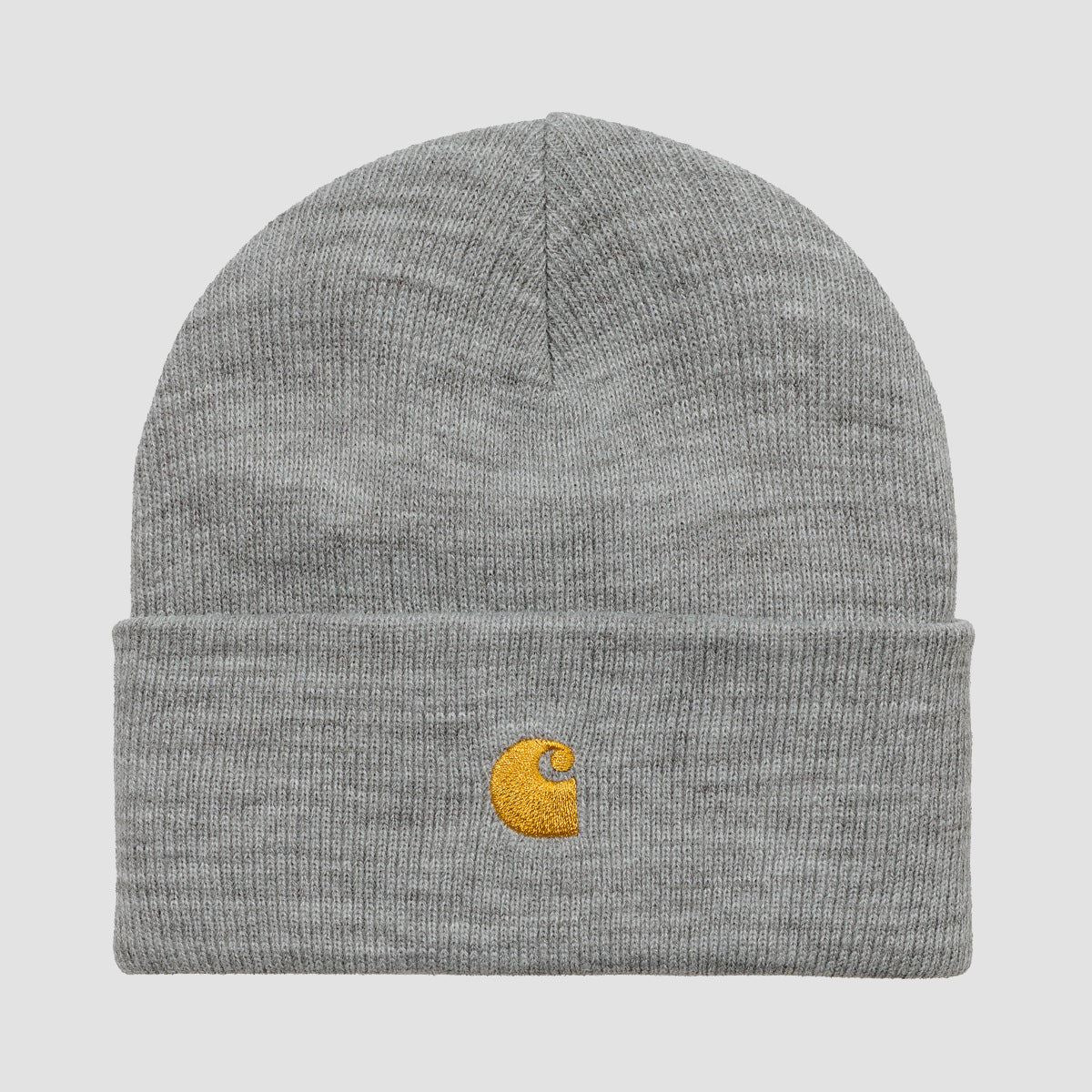 Carhartt WIP Chase Beanie Grey Heather/Gold