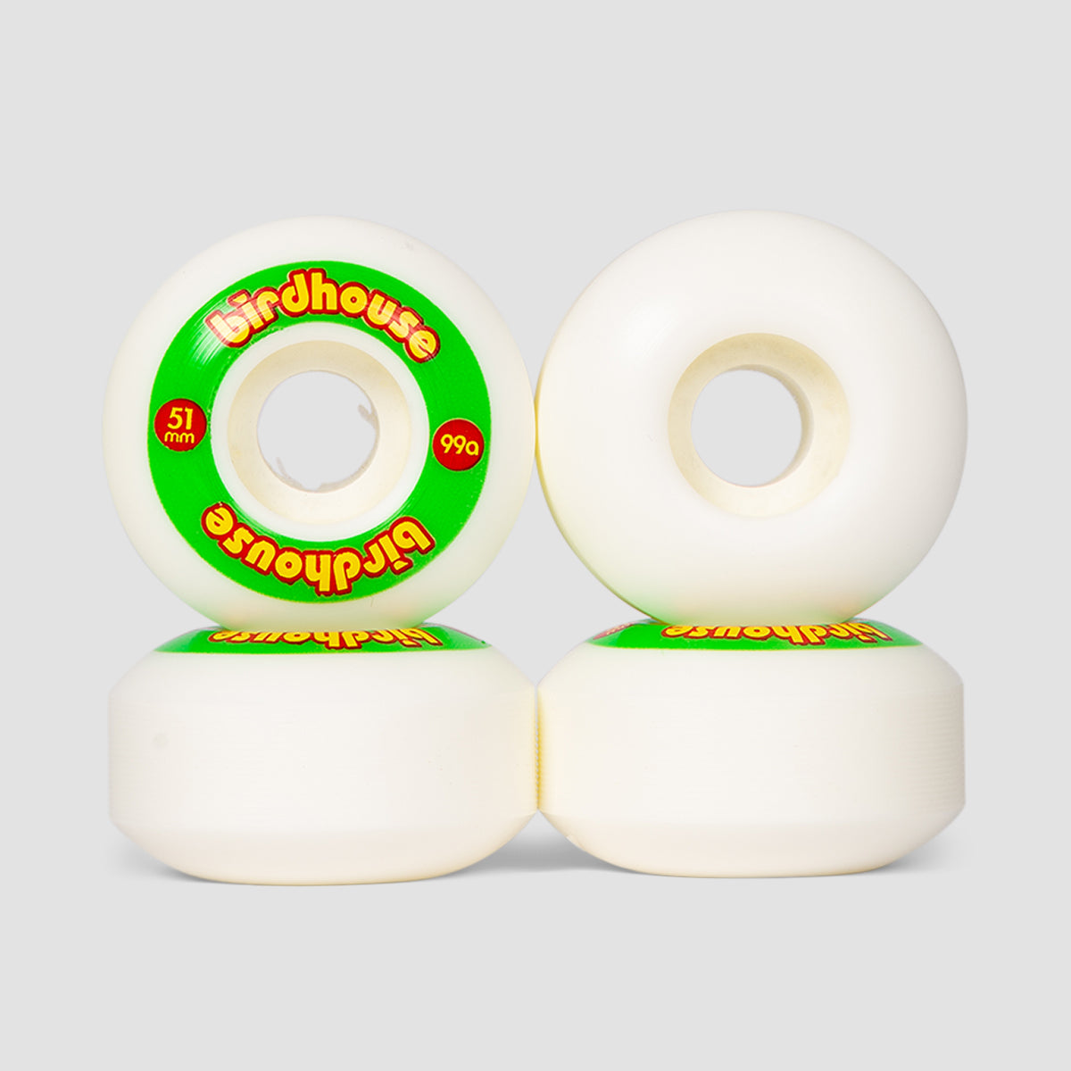 Birdhouse Logo 99a Skateboard Wheels Rasta 51mm