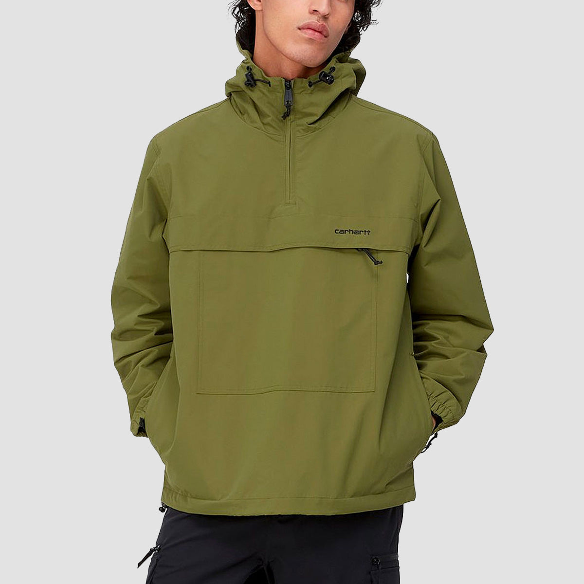 Carhartt WIP Windbreaker Pullover Jacket Kiwi/Black