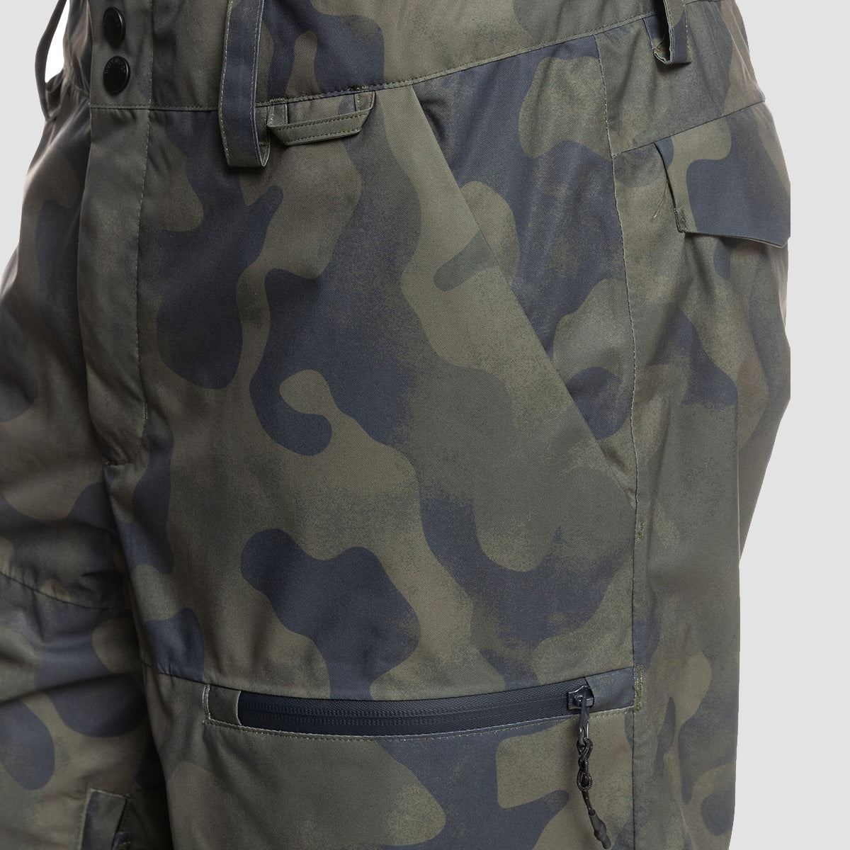 Quiksilver Utility Snow Bib Pants Fade Out Camo