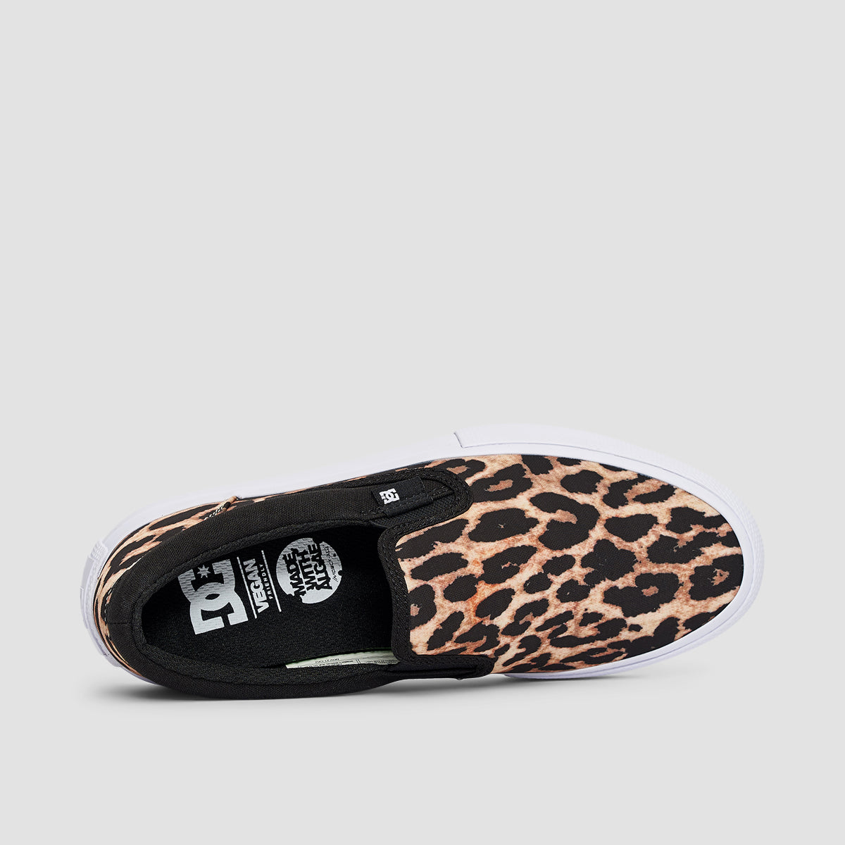 DC Manual Slip-On TXSE Shoes - Black/Leopard - Womens
