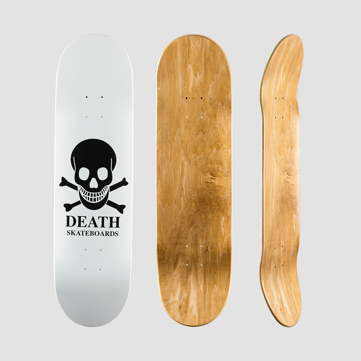 Death OG Skull Skateboard Deck White - 8.75"