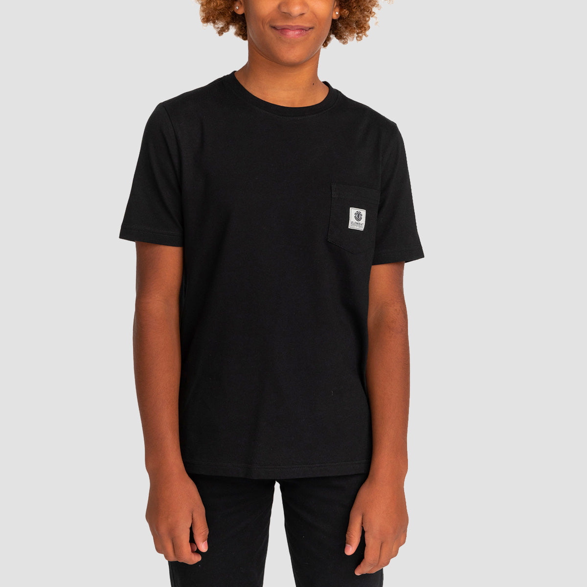 Element Basic Label Organic Pocket T-Shirt Flint Black - Kids