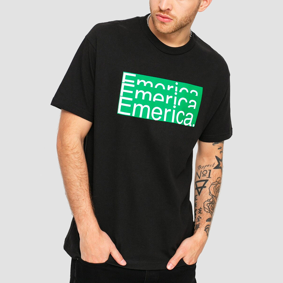 Emerica Stacked Bar T-Shirt Black