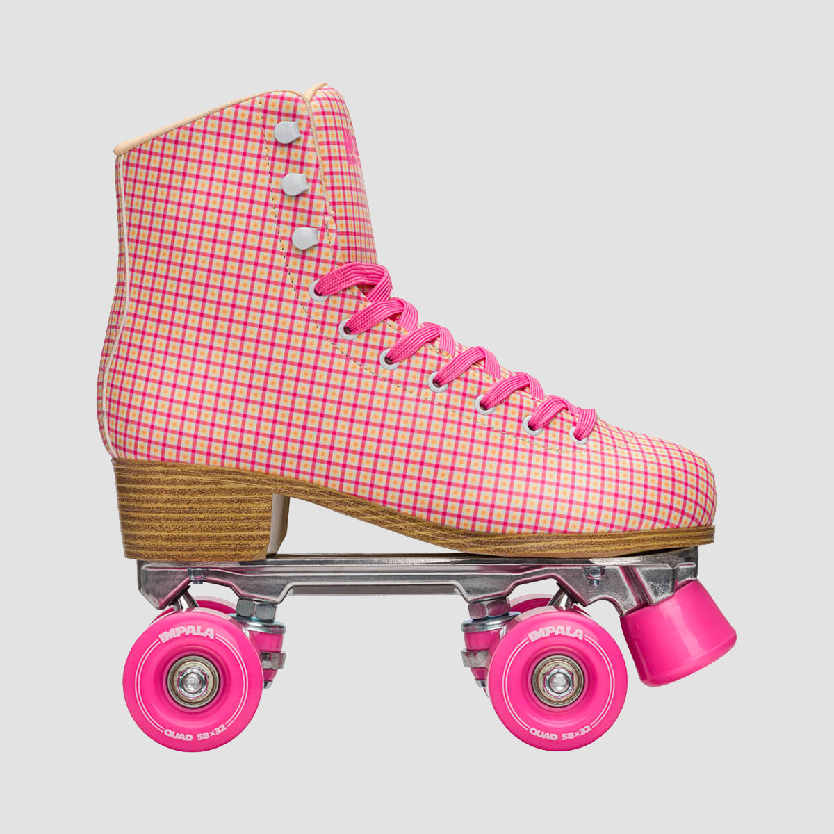 Impala Quad Skates Pink Tartan