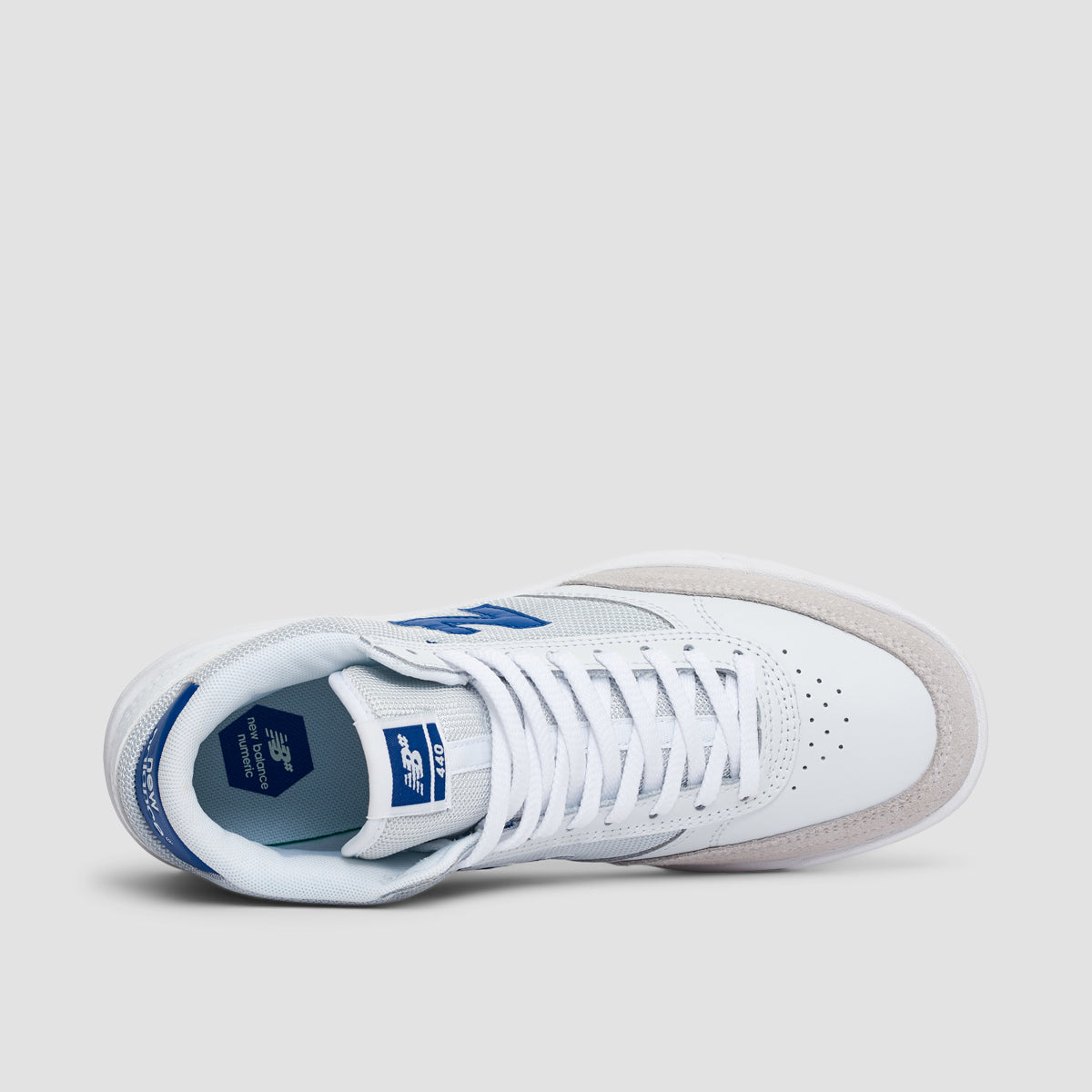 New Balance Numeric 440 High V1 Shoes - White/Royal