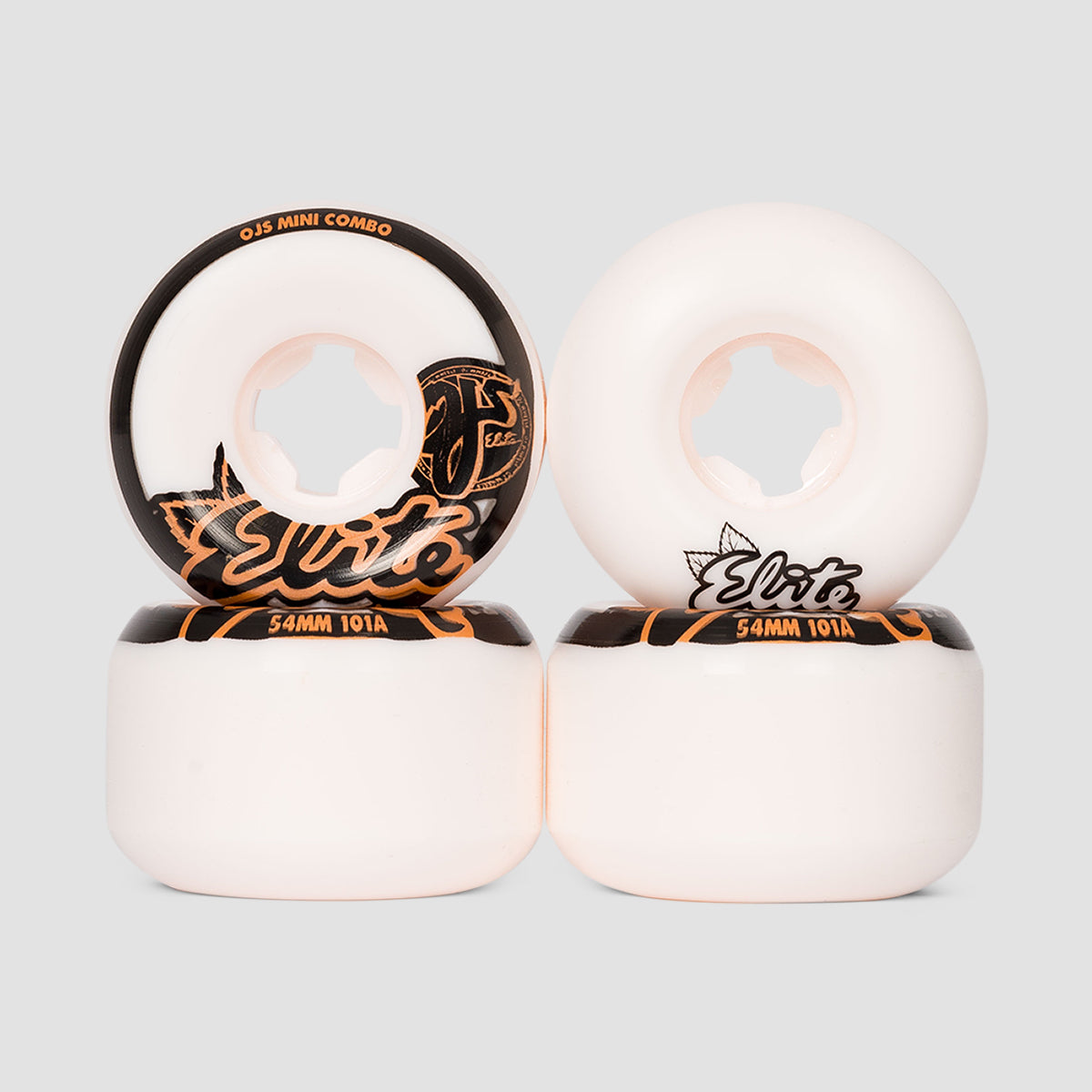 OJ Mini Combo 101A Elite Skateboard Wheels White 54mm