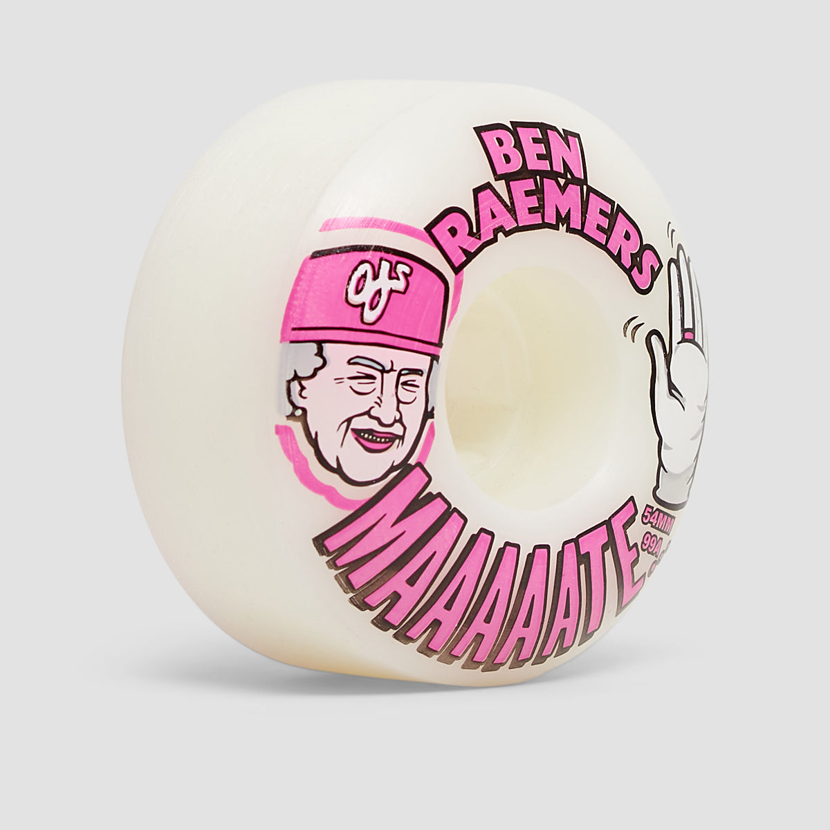 OJ Raemers Foundation OG EZ Edge 99a Elite Skateboard Wheels White 54mm