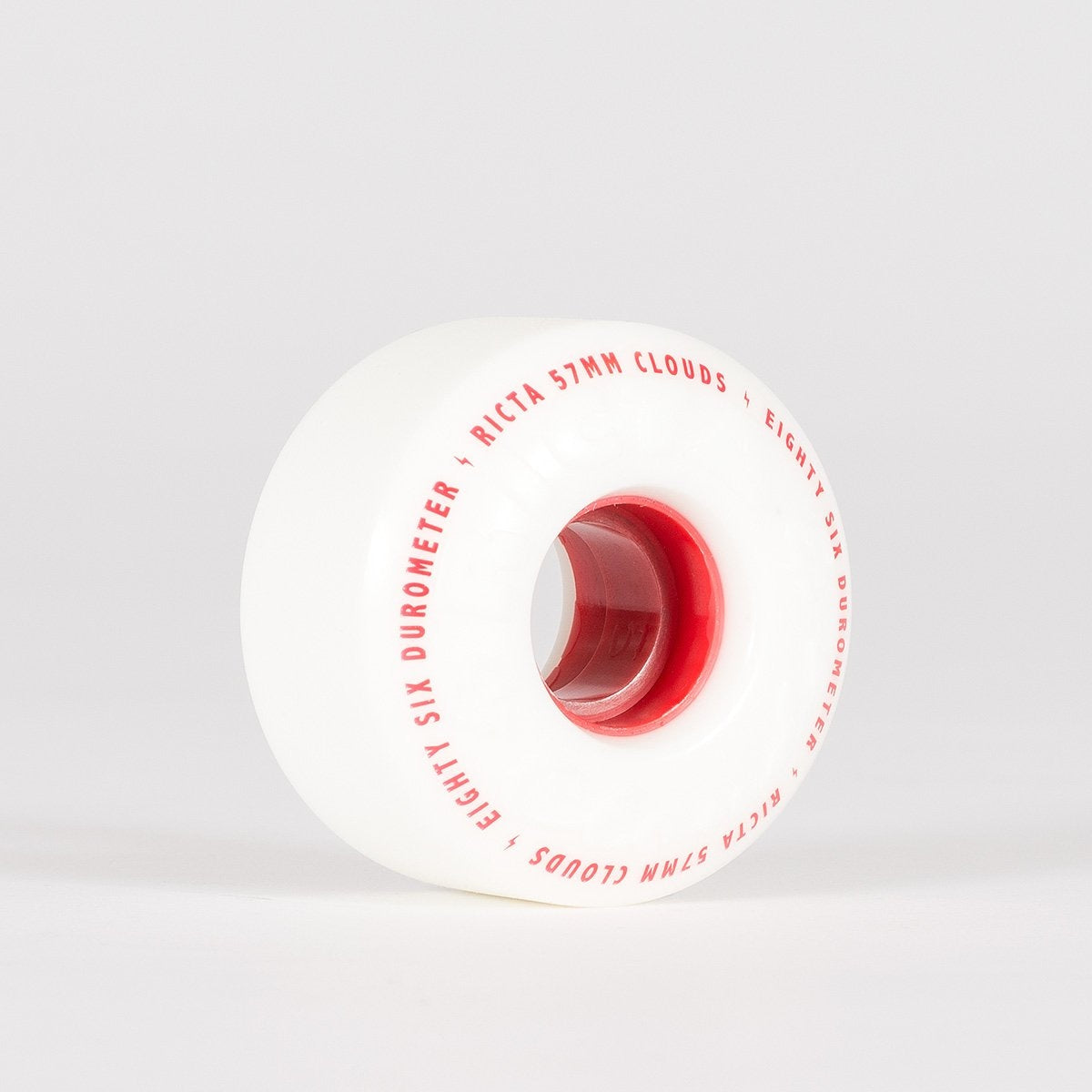 Ricta Clouds 86a Wheels White/Red 57mm - Skateboard