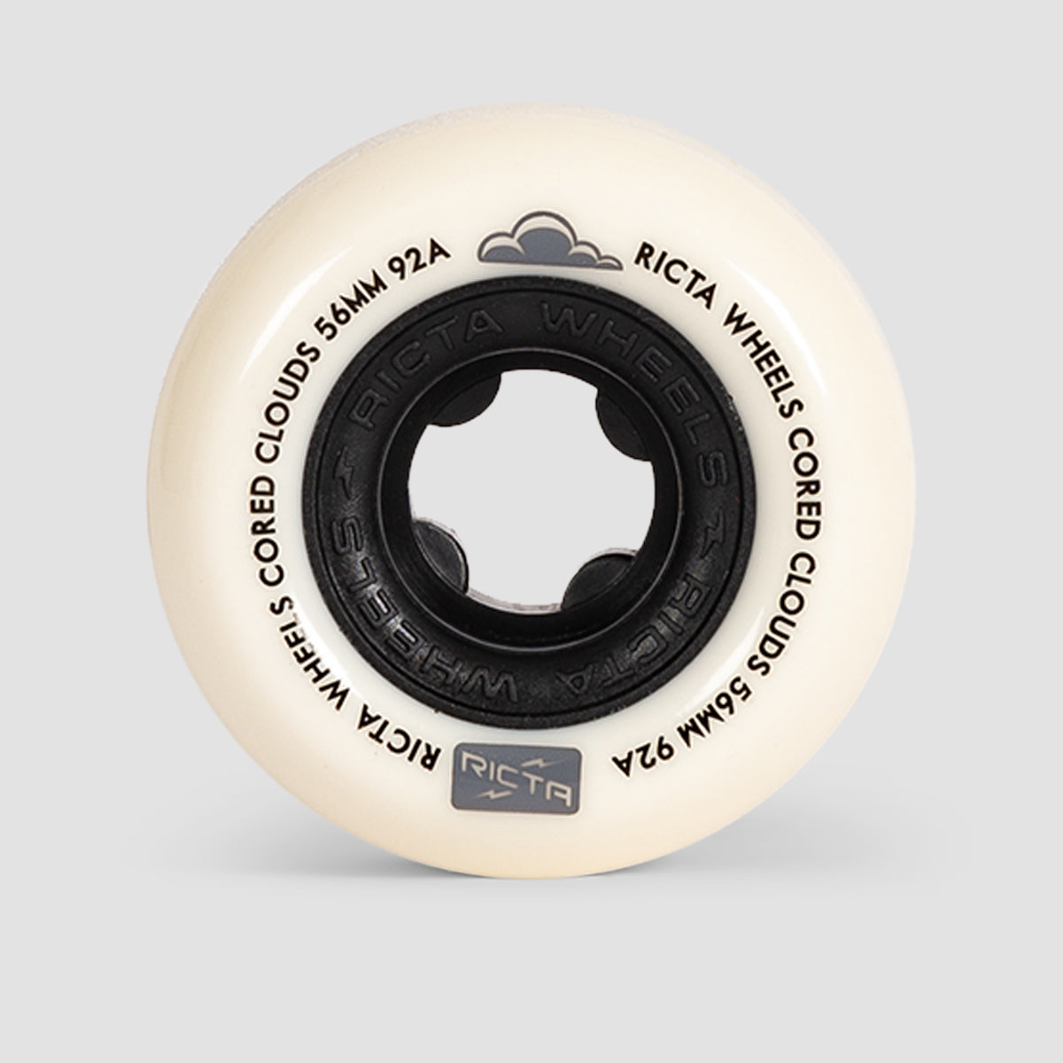 Ricta Cored Clouds 92a Skateboard Wheels Black 56mm