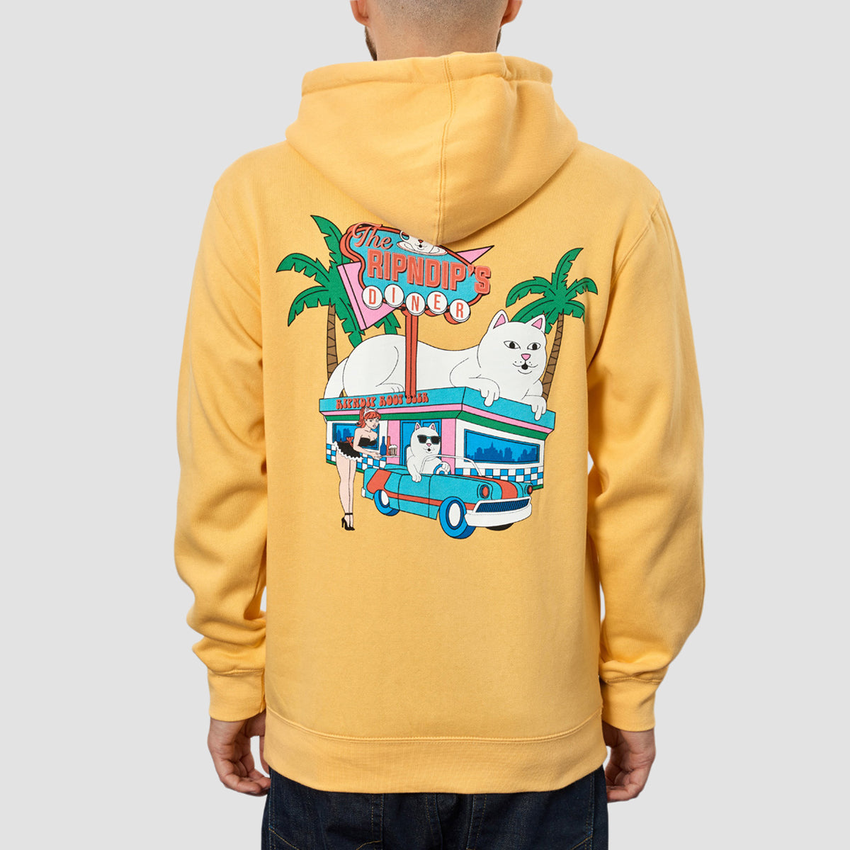 Ripndip Nerms Diner Pullover Hoodie Peach