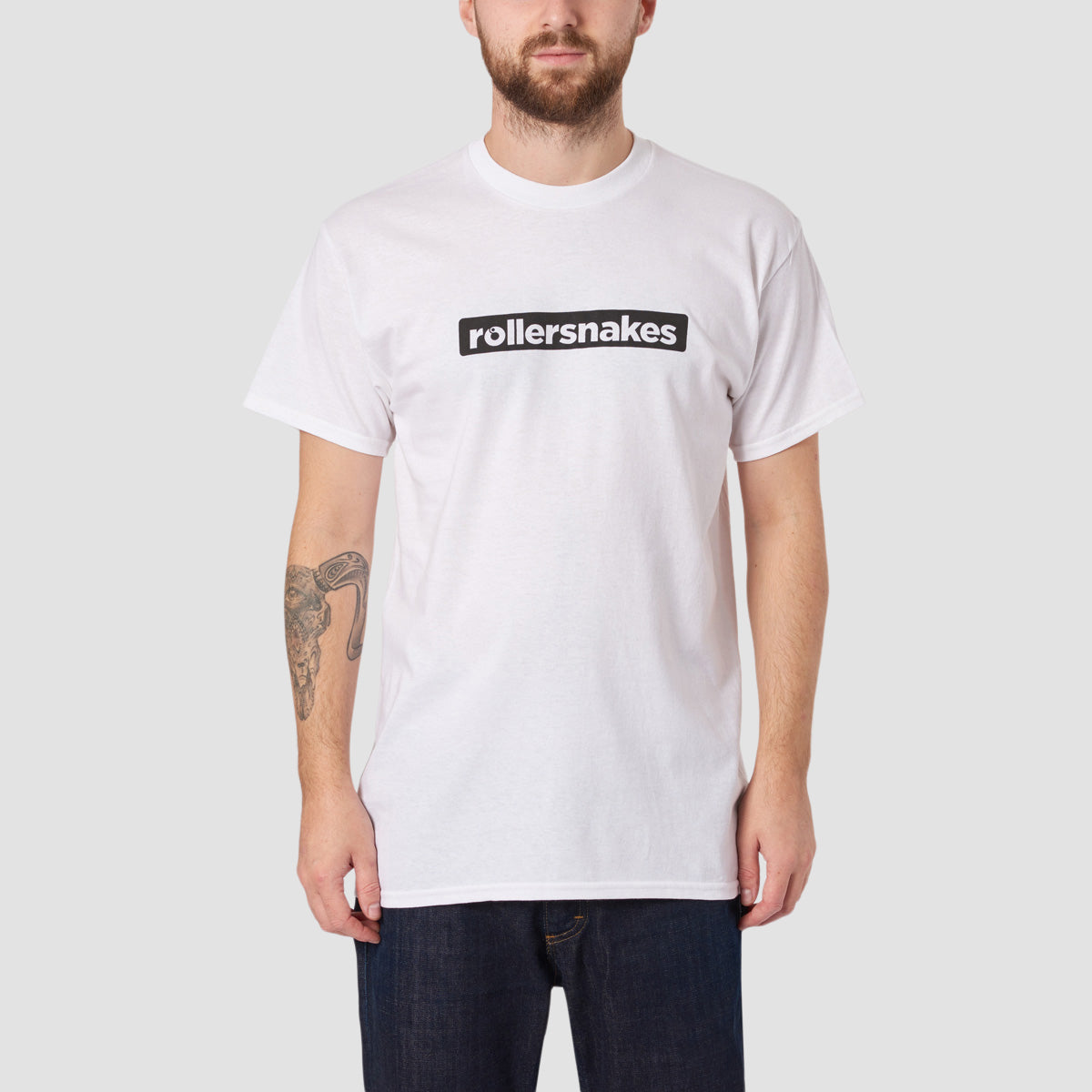 Rollersnakes WordMark T-Shirt White