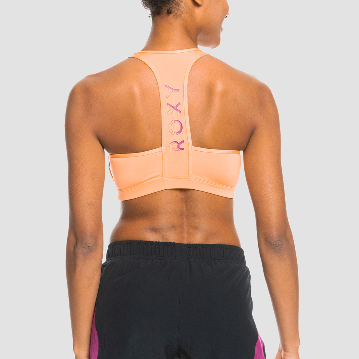 Roxy Back To You Medium Support Sports Bra Cantaloupe - Womens