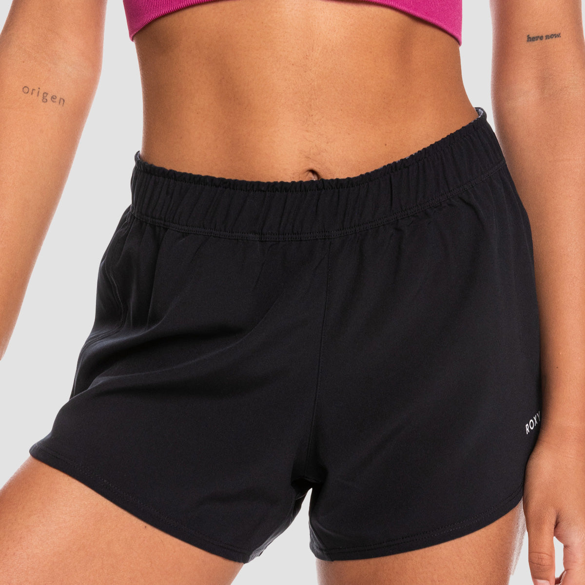 Roxy Corsica Calling Workout Shorts Anthracite - Womens