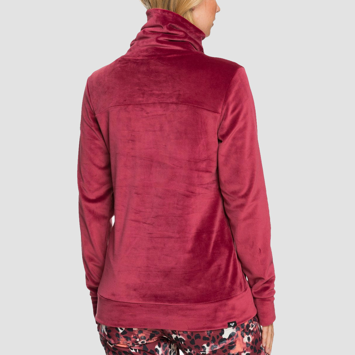 Roxy Deltine Velour Snow Fleece Oxblood Red - Womens