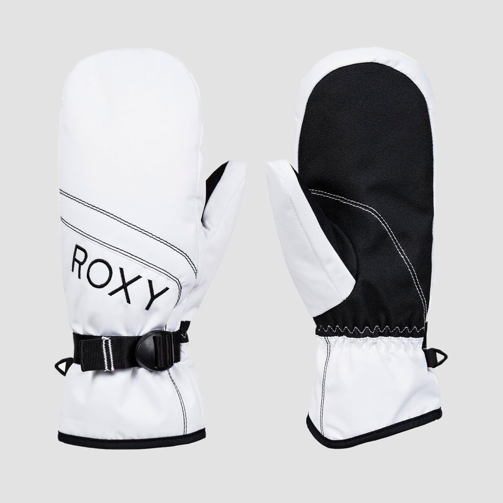 Roxy Jetty Solid Snow Mittens Bright White - Womens