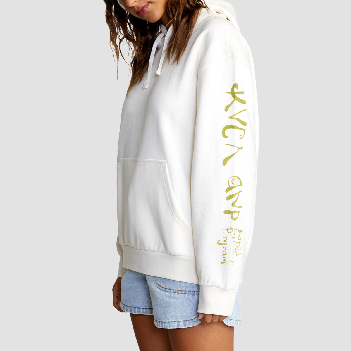 RVCA Serotonin Oversized Pullover Hoodie Cloud - Womens