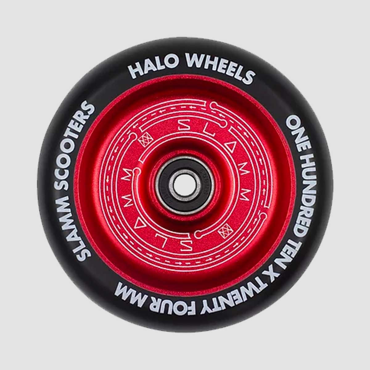 Slamm Halo Deep Dish 88A Scooter Wheel x1 Red 110mm