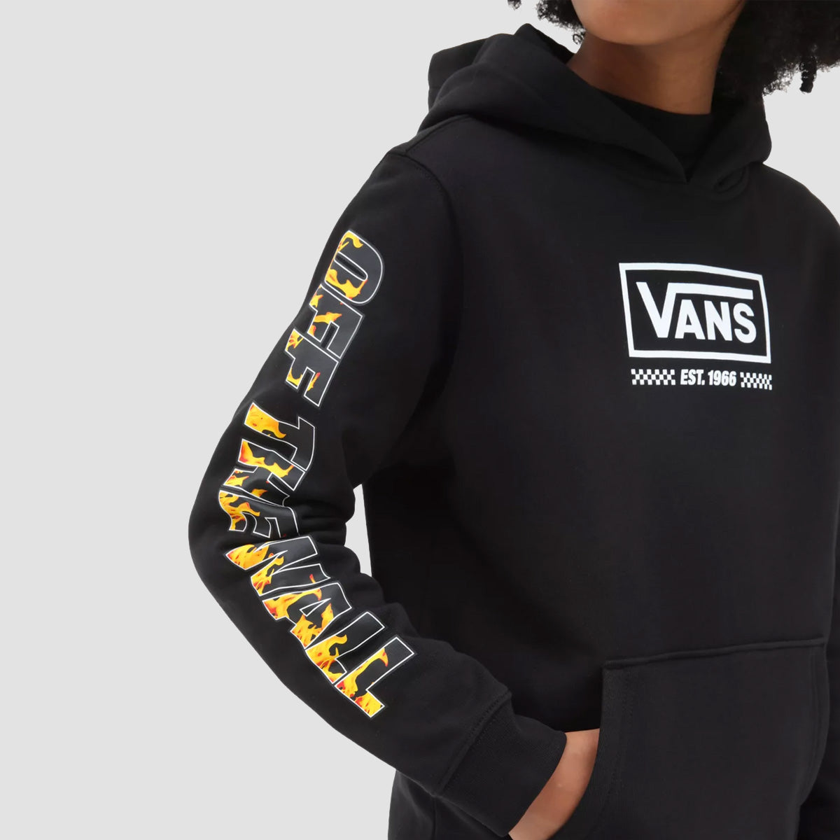 Vans Digi Flames Pullover Hoodie Black - Kids