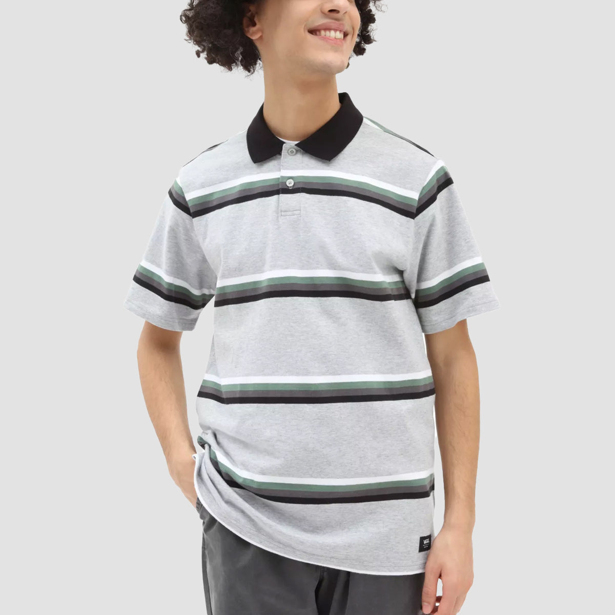 Vans Forest Short Sleeve Polo Shirt Cement Heather