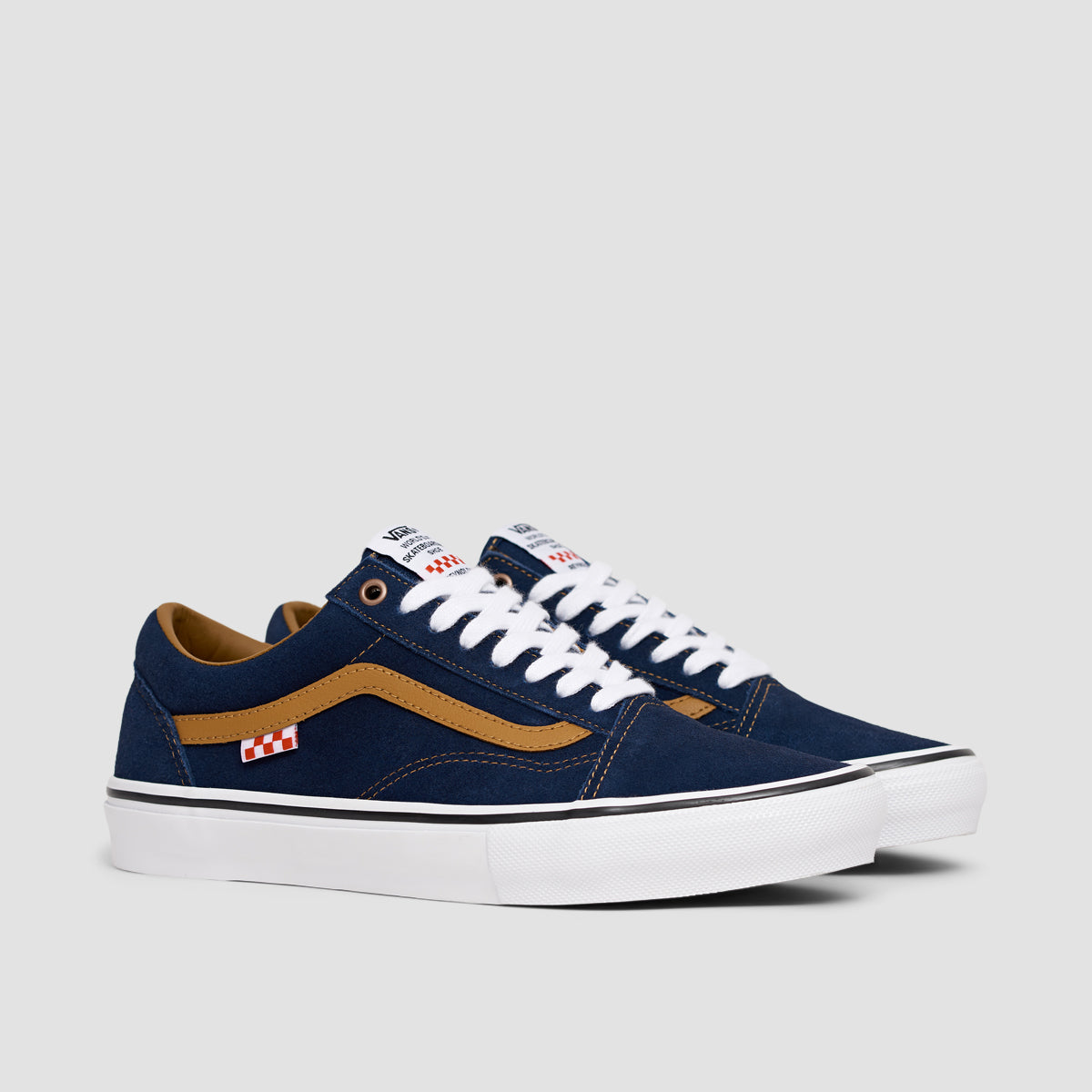 Vans Skate Old Skool Shoes - Reynolds Navy/Golden Brown