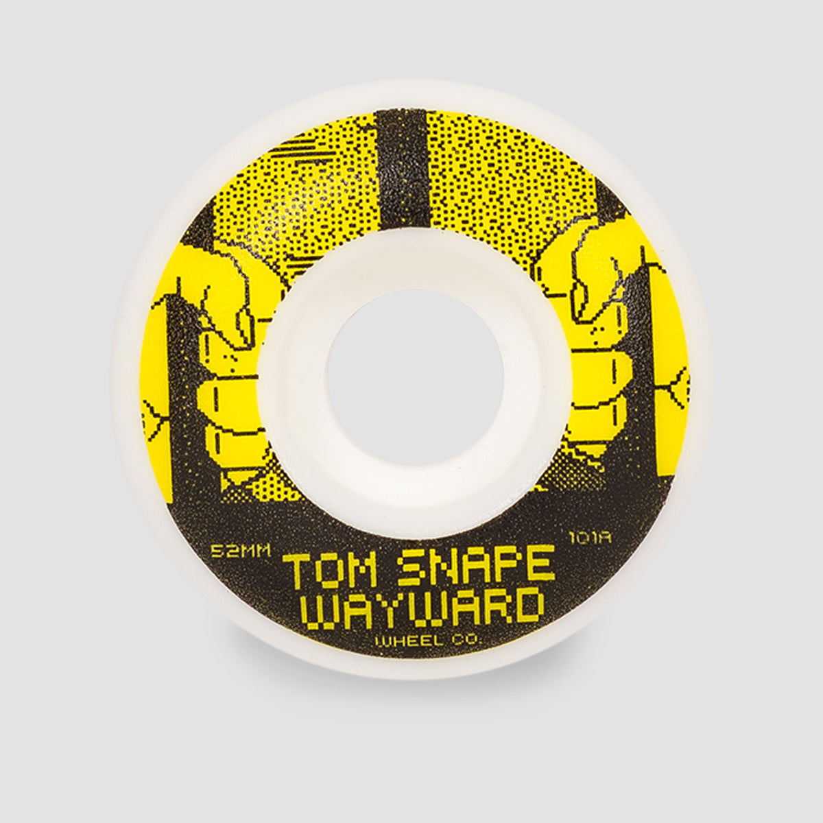 Wayward Tom Snape Classic Shape 101A Skateboard Wheels White/Yellow 52mm